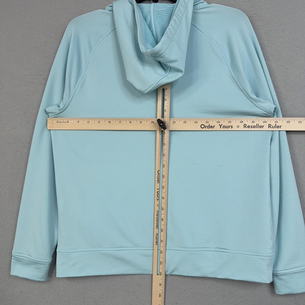 Peter Millar Hoodie Womens Large Blue Full Zip Lightweight Stretch Knit Jacket - Picture 6 of 9